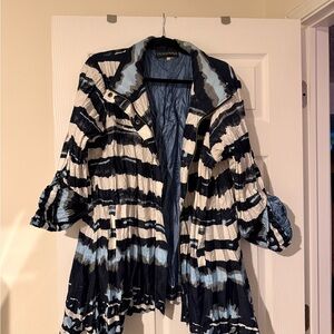 Talk of the Walk Blue and White Utility Jacket